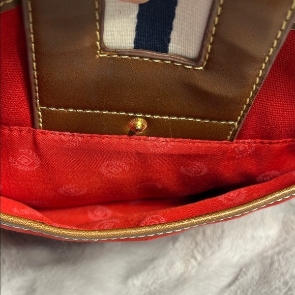 CHAPS Burgundy and Brown Women's Crossbody Bag - Picture 7 of 9